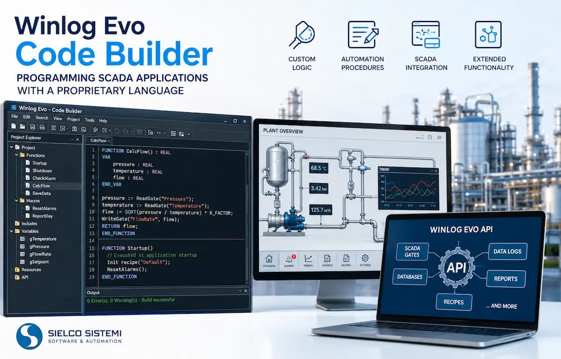 Winlog Evo Code Builder: Programming SCADA Applications with a Proprietary Language