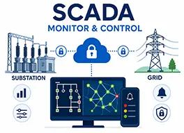 SCADA for electrical grids and substations: remote monitoring and control